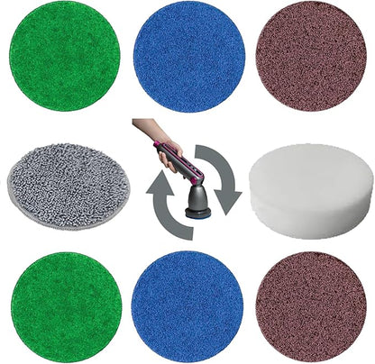 Electric Spin Scrubber Replacement Brush Heads for Cordless Spin Scrubber, 8 Pack Extra Brush Accessories Suitable for TECFUN S1 Pro & L1 Power Scrubber, Cleaning Brush for Tub,Tile,Floor
