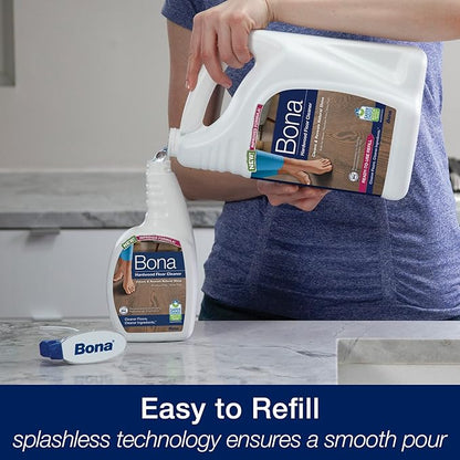 Bona Ultimate Hardwood Floor Care Kit – Pivoting Mop, Cleaning Solution & Refill, Floor Polish, Microfiber Pads for Dusting, Mopping & Polishing