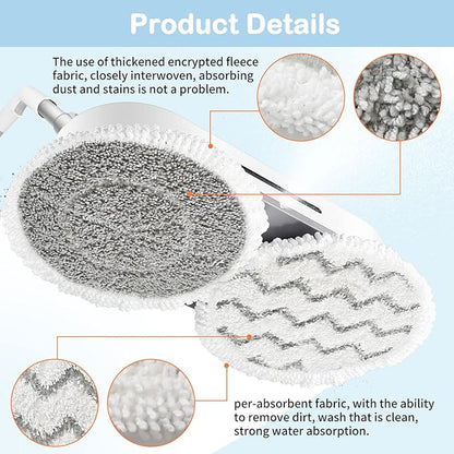 12 Pack Upgraded Replacement Steam Mop Pads for Shark S8201 S7001 S8001 S7201 S7000AMZ S7000 S7005 S7020 S7001C Steam Mop,Steam & Scrub All-in-One Scrubbing and Sanitizing,Dirt Grip Scrub Washable Pad