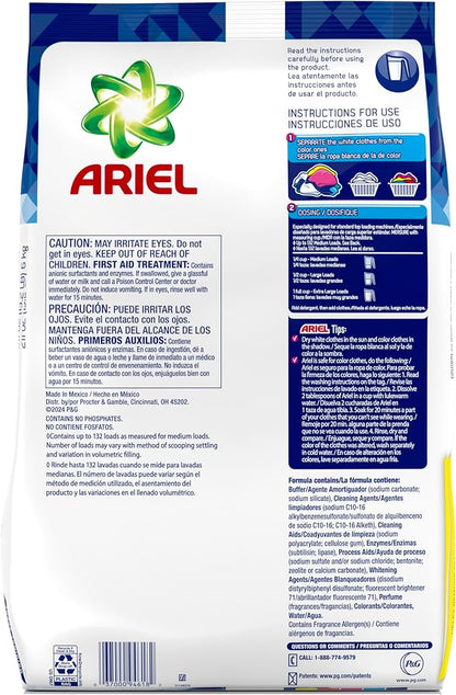 Ariel Powder Laundry Detergent, Original Scent, 211 oz, 132 Loads
