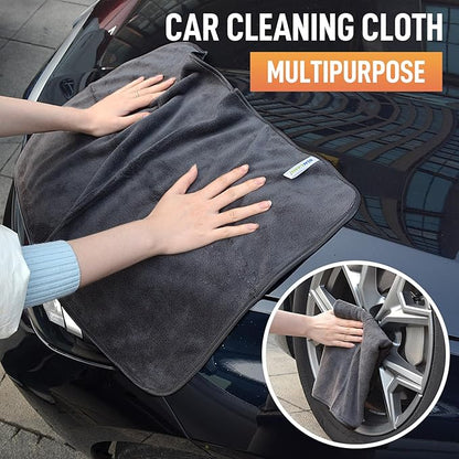 SINLAND Microfiber Car Drying Towels Ultra Absorbent,No Streaks,Scratches, or Water Spots,Wash Cleaning Auto Detailing Towels 380gsm 16inch x 24inch 6 Pack Grey