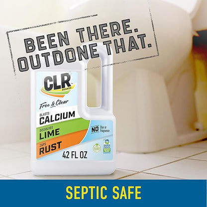 CLR Free & Clear, No Dyes or Fragrances, Gentle Lime and Bathroom Descaler, Removes Hard Water Stains and Rust Deposits - Amazon Exclusive