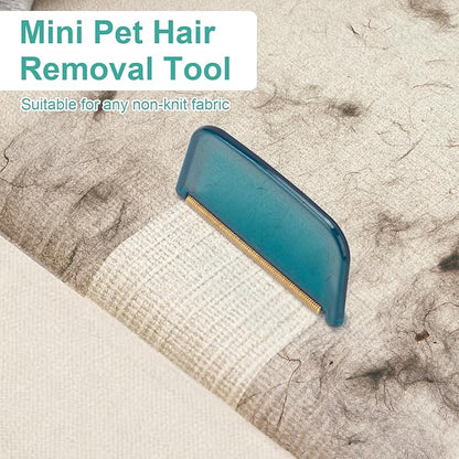 Carpet Rake for Pet Hair Removal Tool, Reusable Pet Hair Remover Broom with 56” Long Handle, Cat & Dog Hair Carpet Scraper for Rugs Mats Couch