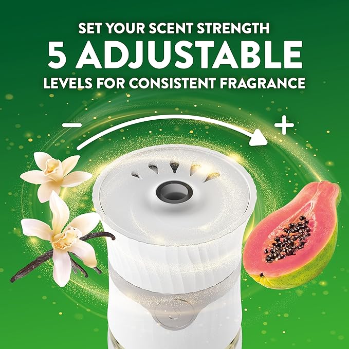 Air Wick Plug In Scented Oil Refill,Vanilla & Pink Papaya, 6 ct
