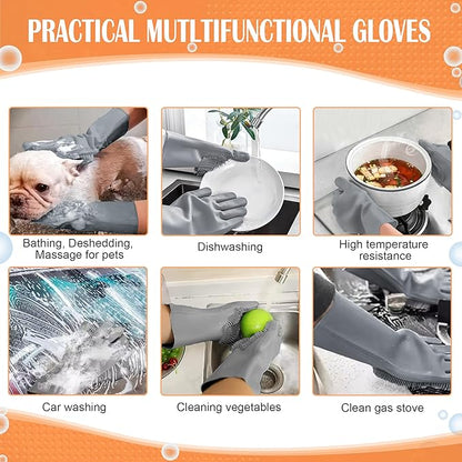 Pet grooming gloves,Dog washing gloves with High-Density Teeth with Five Finger Design to bathing and Massage for Dog
