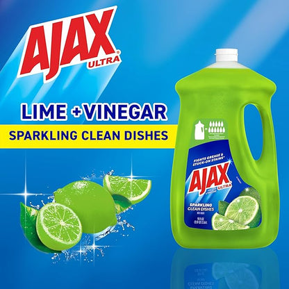 Ajax Dish Soap, Liquid, Vinegar and Lime | 90 oz Bottle | Pack of 2 | Ultra Formula