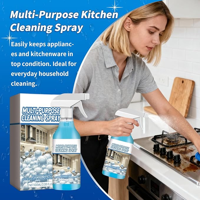 2Pack Spray Cleaner, 2026 New Multi Purpose Cleaning Spray, Upgraded Foam Sprays for Ovens, Powerful Degreaser Sprays for Kitchen, Convenient Handheld Cleaner for Home Family,with towels and sponges