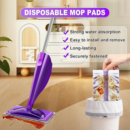7 Count Mopping Pads Refills Compatible with Swiffer WetJet, Disposable Multi Surface Floor Cleaning Spray Mop Refill Pads, Multi-Layer Wet Dry Use for Hardwood Floor