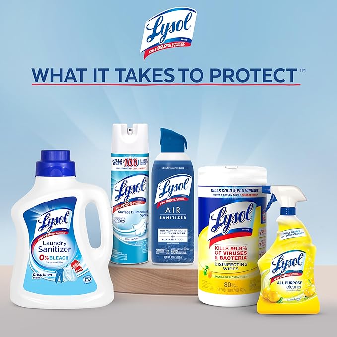Lysol Air Sanitizer Spray with Bacterial Odor Eliminator for Home & Office, Sanitizing Air Spray, Air Freshener Alternative, Lavender Sky Scent, 10 oz (Pack of 3)