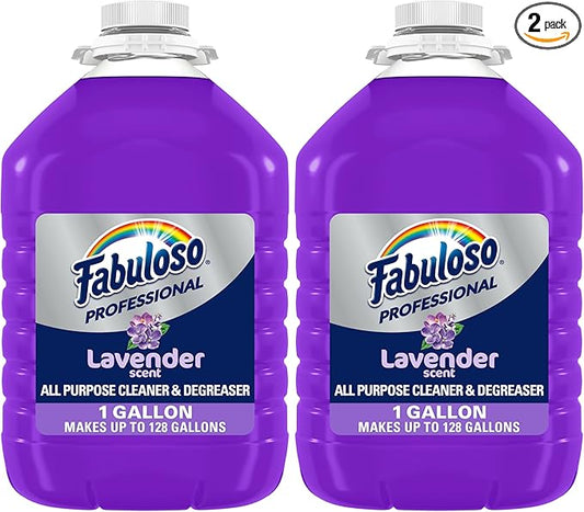 Fabuloso Professional All Purpose Cleaner & Degreaser - Lavender, 1 Gallon (Pack of 2)