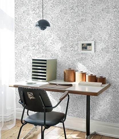 Heroad Boho Peel and Stick Wallpaper Floral Wall Paper Leaf Contact Paper for Cabinet Drawer Liner Removable Self Adhesive Wallpaper Stick on Walls Waterproof Vinyl Roll 15.5''x393''