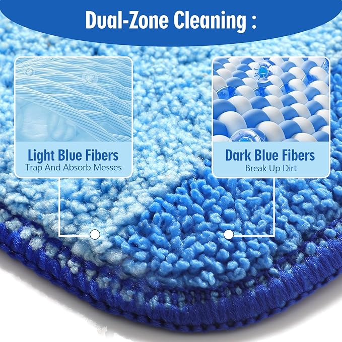 4 Pack Microfiber Cleaning Pads Compatible with Bona Mops, Safe for Hardwood and Hard-Surface Floors, Washable, Reusable