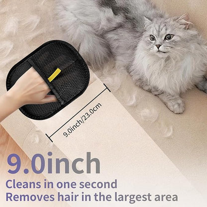 Hair Remover Glove,2026 Updated Cat and Dog Hair Removal Tool.Reusable Electrostatic Hair Removal Gloves.Suitable for Sofas,Bed Sheets,Clothing,Car Seats. (1)