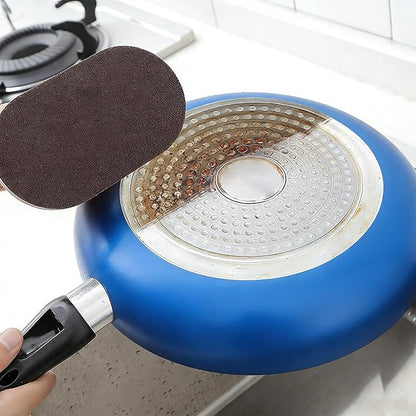 Scrub Sponge with Handle, Scrubbing Pad for Stubborn Stains on Pots Pans & Kitchen Surfaces (2pcs)