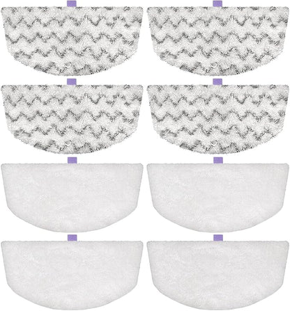Steam Mop Replacement Pads Compatible with Bissell Powerfresh Steam Mop Pads for Bissell 1940 1806 1544 1440 2075 2685 Series Mops Resuable Floor Steamer Mop Pad Refills for Dry & Wet Cleaning, 8 Pack