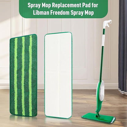 3 Pack Mop Refills for Libman Freedom Spray Mop, Reusable Microfiber Spray Mop Pads Replacement Head, Dry Wet Floor Cleaning Mop Pads for Multi-Surface Floors