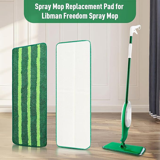 3 Pack Mop Refills for Libman Freedom Spray Mop, Reusable Microfiber Spray Mop Pads Replacement Head, Dry Wet Floor Cleaning Mop Pads for Multi-Surface Floors