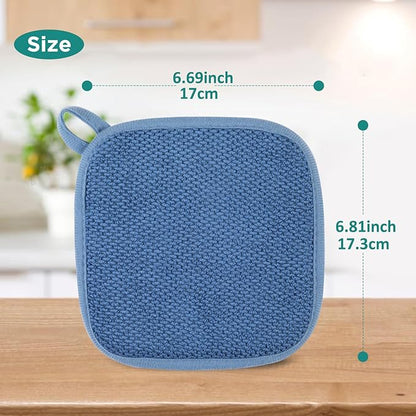 GeeRic Microfiber Dish Drying Mat, Super Absorbent Kitchen Dish Drying Pad, Reversible for Countertop, 7*7 inch Blue