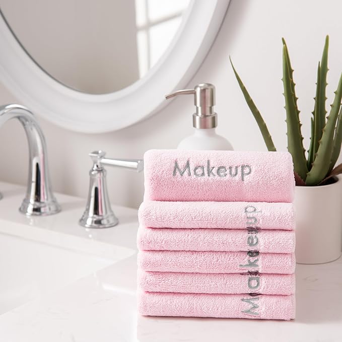 Arkwright Makeup Remover Cloths Bulk - Microfiber Coral Fleece Face Towels, Ultra Soft Reusable Washcloths, Gentle Facial Cleansing for Waterproof Makeup, 13 x 13, Pink (Case of 108)