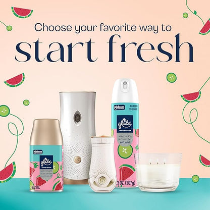 Glade Odor Fighting Soft Mist Air Freshener Room Spray, Watermelon & Cucumber, 7.3oz., 6 count