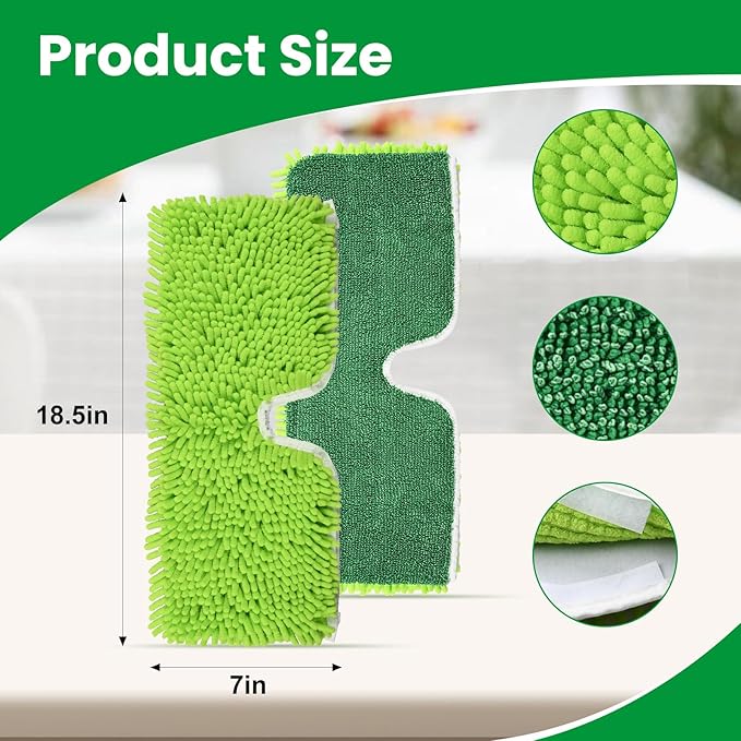 2 Pack 2-Sided Microfiber Mop Refill Heads for Libman 18" 2-Sided Microfiber Dust Mop