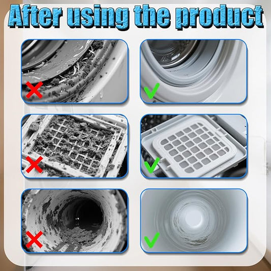 7 Pack Dryer Vent Cleaner Kit,Flexible Dryer Lint Brush Vent Cleaner，Dryer Cleaning Brush Vent Cleaner, Refrigerator Coil Cleaning Brush Clothes Trap Duct Remover, Household Cleaning Tools