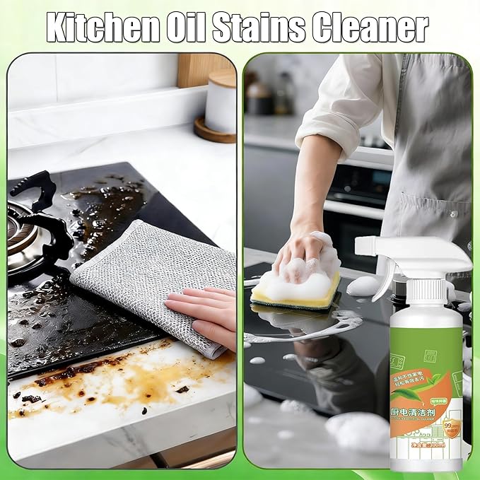 Kitchen Appliance Cleaner Spray, 300ml Household Appliances Cleaner for Household Appliances, Multi-Purpose Cleaner for Hood, Oven, Stove & More