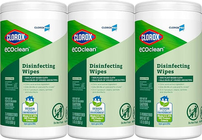 CloroxPro Clorox EcoClean Disinfecting Wipes, 75 Count, Pack of 3