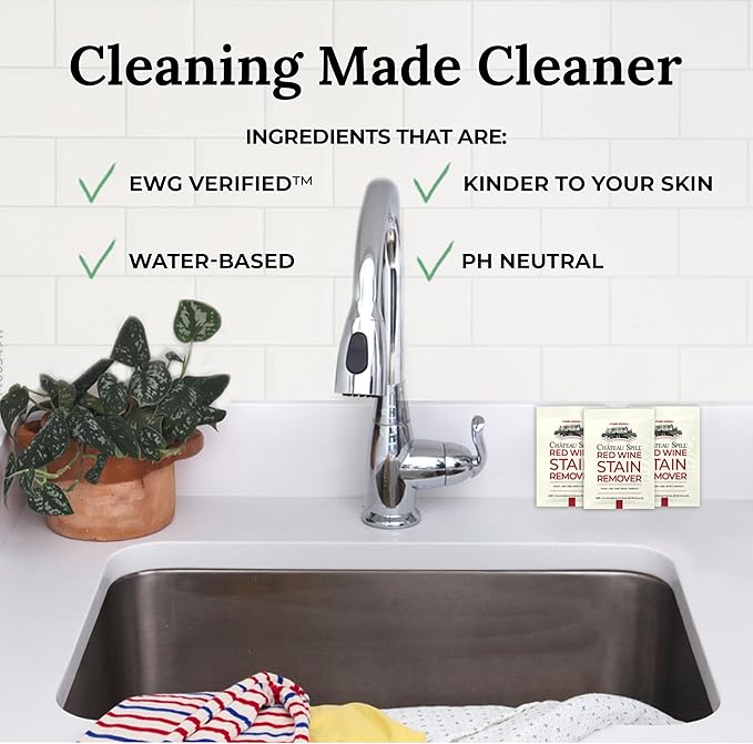 Chateau Spill Wine Stain Remover Spray - Clothes & Laundry Stain Remover - Wine Carpet Cleaner - EPA Safer Choice Certified - 1 Count (Pack of 25)
