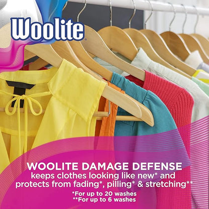 Woolite Damage Defense Liquid Laundry Detergent – Protects Clothes from Stretching & Pilling, 50oz