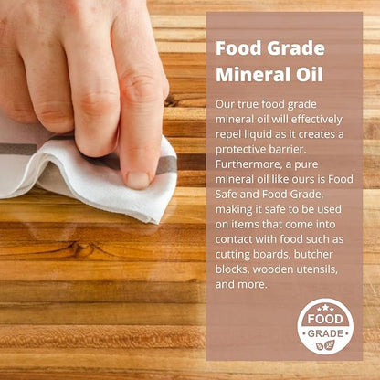 Specialist Cutting Board Oil by The Block & Board Company | Food Grade Mineral Oil for Wood, Stone, & Butcher Blocks | Quick Drying, Tasteless, Odorless & Colorless | Restore & Protect (8.5oz/250ml)