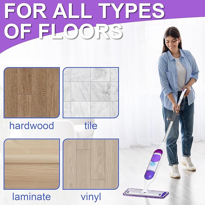 Aifacay Reusable Mop Pads Compatible with Swiffer PowerMop,Power Mop Pad Refill Pads Washable 15.3 * 5.1 Inch, Microfiber Replacement Pad for Multi-Surface Floor Cleaning 6 Pack