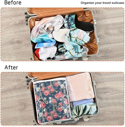 Mesh Laundry Bags Lingerie Bags for Washing Delicates 2 PCS Durable Wash Bag with Zipper Small and Medium Washable Blue French Eiffel Tower and Roses