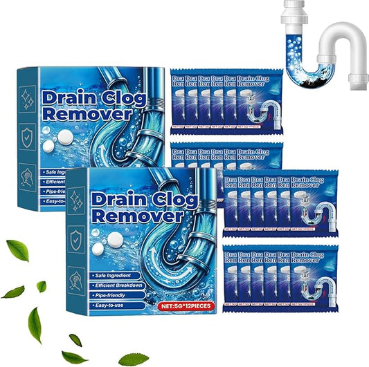 Quick-Dissolving Drain Clog Remover,Fish-Shaped Quick-Dissolving Drain Clog Remover,Sink Cleaner for Kitchen Bathroom,shower cleaner, dissolver,toilet remove (2pc)