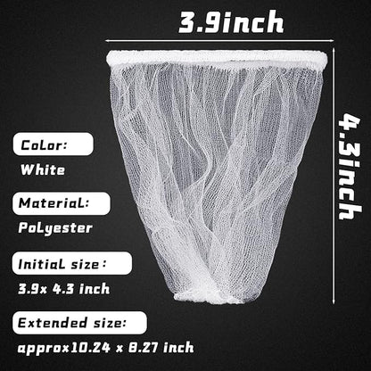 Suclain 500 Pcs Disposable Mesh Sink Strainer Bags, Elastic Kitchen Sink Strainer Filter Mesh Trash Bag Anti Clogging, Fits Most Sizes of Sink Strainer(3.9 x 4.3 Inch)