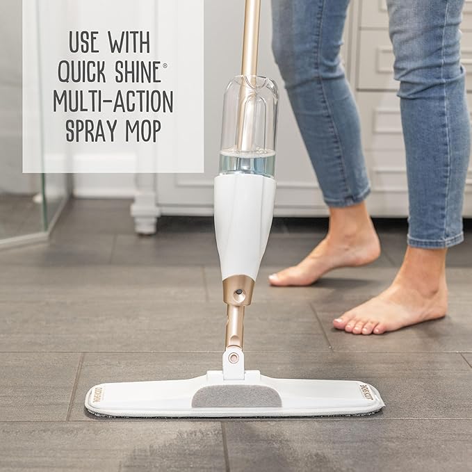 Quick Shine Hardwood Floor Cleaner 64oz | Use in Spray & Vac Mops | Removes Dirt & Scuff Marks | Ready-to-Use, Streak Free, No Rinse | Safer Choice Cleaner |Perfect for Gentle and Effective Cleaning