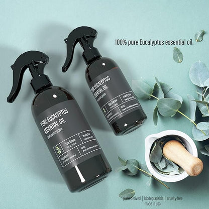 Spa Sense Pure Eucalyptus Oil Shower Mist and Steam Room Spray - 8 Ounce Premium Aromatherapy Eucalyptus Essential Oil Spray