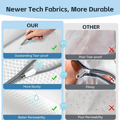 Honeycomb Mesh Laundry Bags For Delicates With Zipper,Washing Bag For Socks, Small Laundry Bag For Delicates, Underwear, Tshirts, Swimsuit, Baby Clothes, Lingerie Bag For Socks (12"x16" 3pcs)