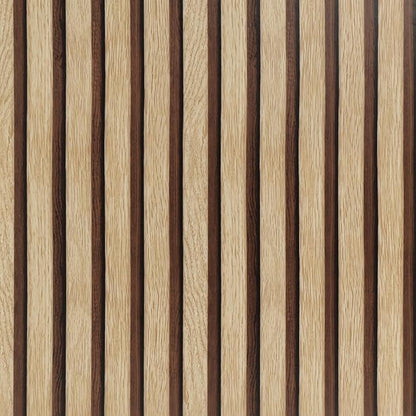 Arthome 17''x120'' Wood Slat Wallpaper Peel and Stick self Adhesive Wood Wallpaper PVC Vinyl Decorative Removable Wallpaper Waterproof Faux Wood Grating Stripe Contact Paper for Living Room Bedroom