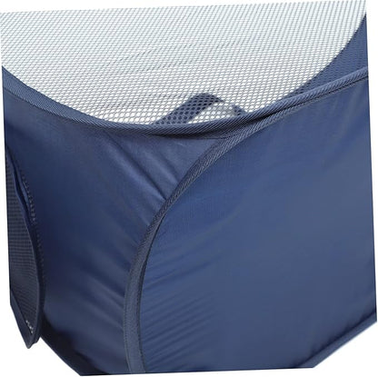 PRETYZOOM Foldable Mesh Laundry Basket with Handles Large Clothes Hamper for Bedroom Bathroom Nursery and Living Storage Convenient Portable Laundry Organizer