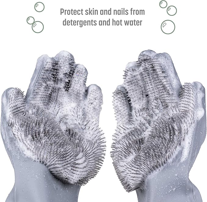 Goodful Silicone Kitchen Rubber Gloves, Oversized, Reusable, Waterproof