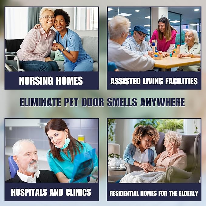 Smelleze Reusable Elderly Odor Eliminator & Nursing Home Room Deodorizer Pouch - Works for all Old Age, Sick, Nursing Home, Hospices, Urine, and Feces Smell, 150 Sq. Ft. Coverage