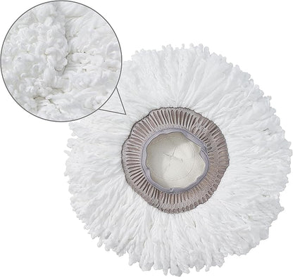 True & Tidy MP-365 Round Mop Pad Replacement Set for SPRAY-360 Clean Everywhere Spray Mop Kit, Machine Washable up to 100x (4)