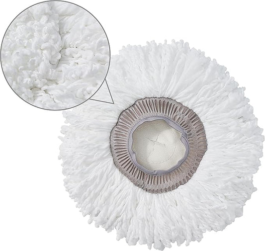 True & Tidy MP-365 Round Mop Pad Replacement Set for SPRAY-360 Clean Everywhere Spray Mop Kit, Machine Washable up to 100x (2)