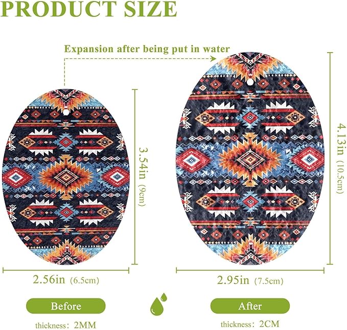 Aztec Kitchen Scrub Sponges, Pop-up Kitchen Cleaning Sponges Reusable Dish Washing Sponges for Bathroom Household Cleaning 3 Pack - Non Scratch Scrubber