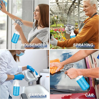 10 Pack Spray Bottles 16 oz Empty Water Spray Bottles for Cleaning Heavy Duty Refillable Squirt ‌container with Measurements Adjustable Nozzle for Household(Gray)