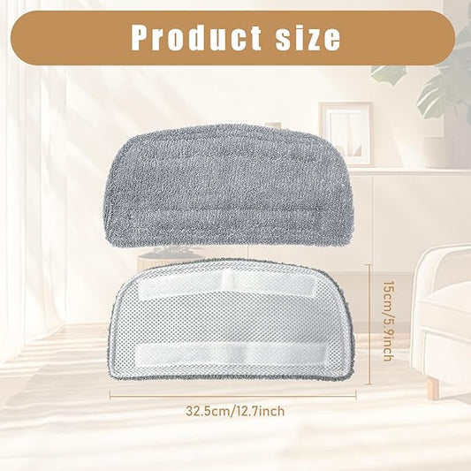 GF-6610 Steam Mop Pads - Washable Microfiber Replacement Cloths Compatible with GorFanty GF-6610B, Neugo NE033/NE033M & Mxnsewr Steam Mops (6 Pack)