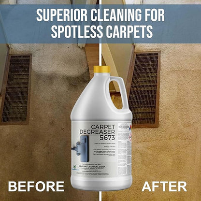 Professional Carpet Degreaser - Heavy Duty Spot Cleaning Liquid - Ultimate Clean Product for Carpet, Car Upholstery, Stain Removal - Superior Cleaning for Spotless Rug, 1 Gallon Jug