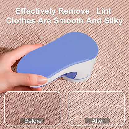Fabric Shaver, Lint Remover for Clothes Rechargeable Clothes Shaver Pill Remover, Electric Sweater Defuzzer, Sweater Shavers to Remove Pilling, Couch, Fuzz, Furniture (2 Replaceable Blades)