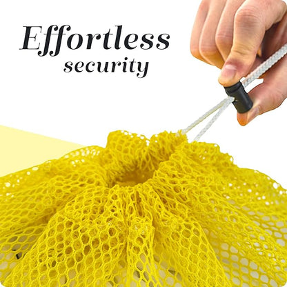 Handy Laundry Mesh Laundry Bag, Extra Large 24" x 36" – Heavy Duty, Durable Polyester with Secure Drawstring Closure, Machine Washable, Ideal for Delicates, College Dorms, Travel, Storage – Yellow